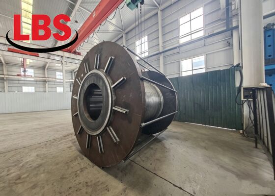 Heavy-duty Grooved Winch Drum Welded Connection Designed For Cranes