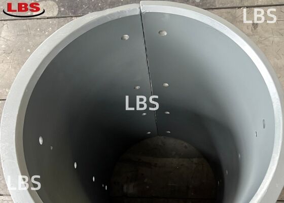 26mm Wire Rope Left-Handed 80°  Lebus Groove Drum Sleeve Welded Ramps Zinc-Rich Primer Coated LBS Liner