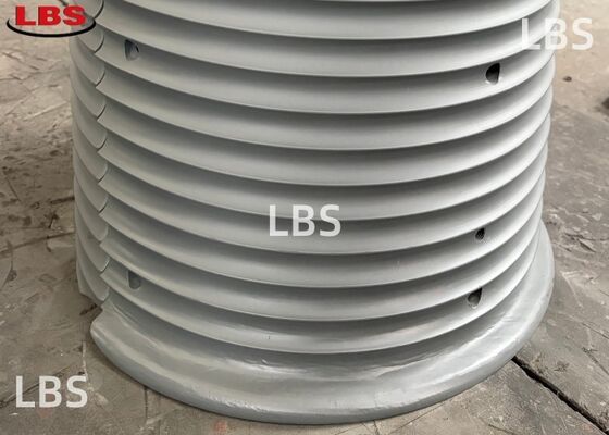 26mm Wire Rope Left-Handed 80°  Lebus Groove Drum Sleeve Welded Ramps Zinc-Rich Primer Coated LBS Liner